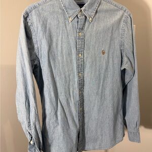 Ralph Lauren Light Blue Chambray Casual Button Down Shirt